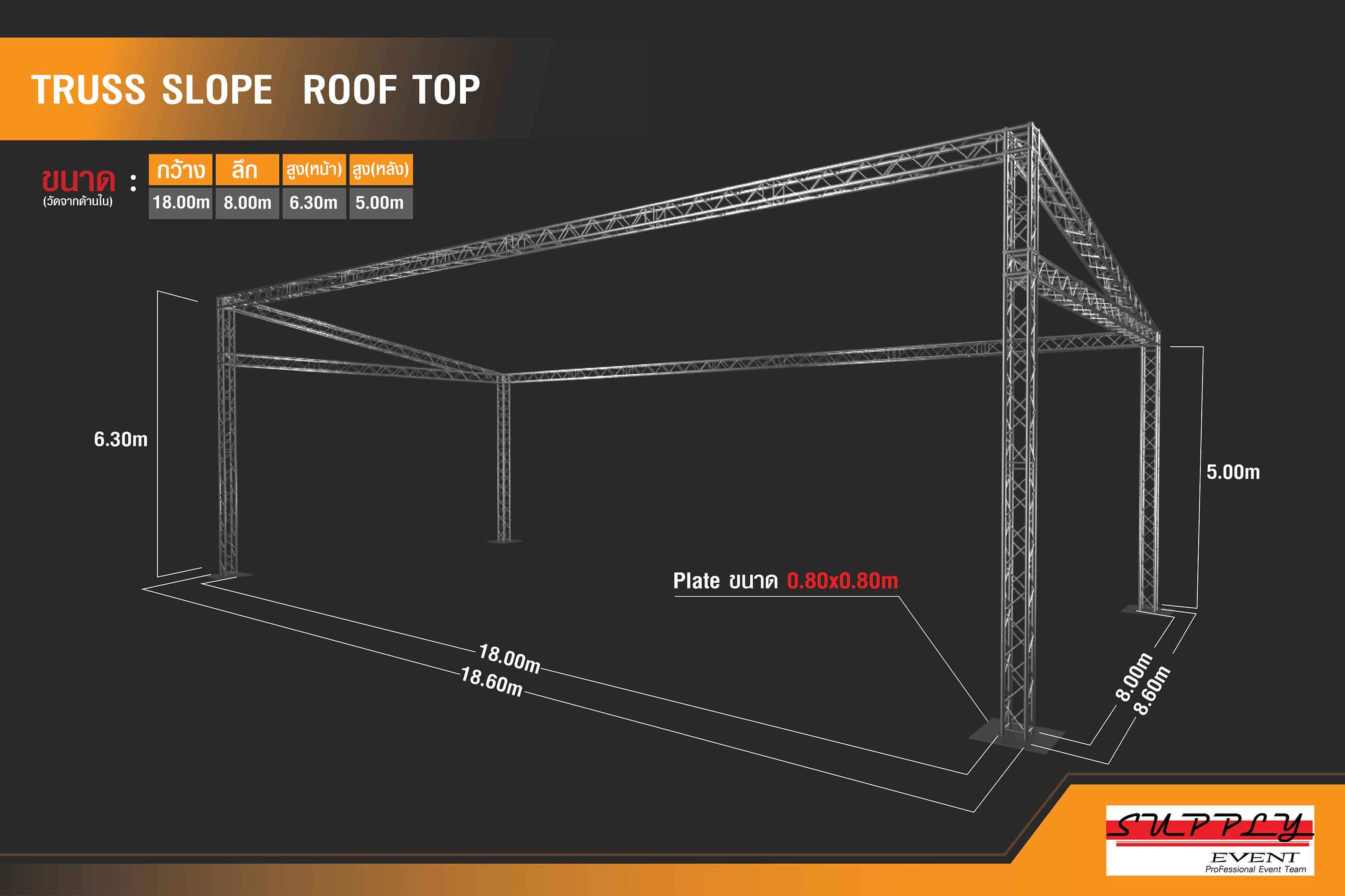 Truss slope roof top